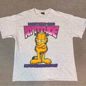 Vintage Jim Davis T Shirt Touch Of Gold Tag Garfield Attitude 2XL